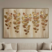 Contemporary Luxe Art | Gilded Ginkgo Cascade