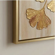 Contemporary Luxe Art | Gilded Ginkgo Cascade
