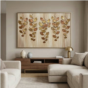 Contemporary Luxe Art | Gilded Ginkgo Cascade