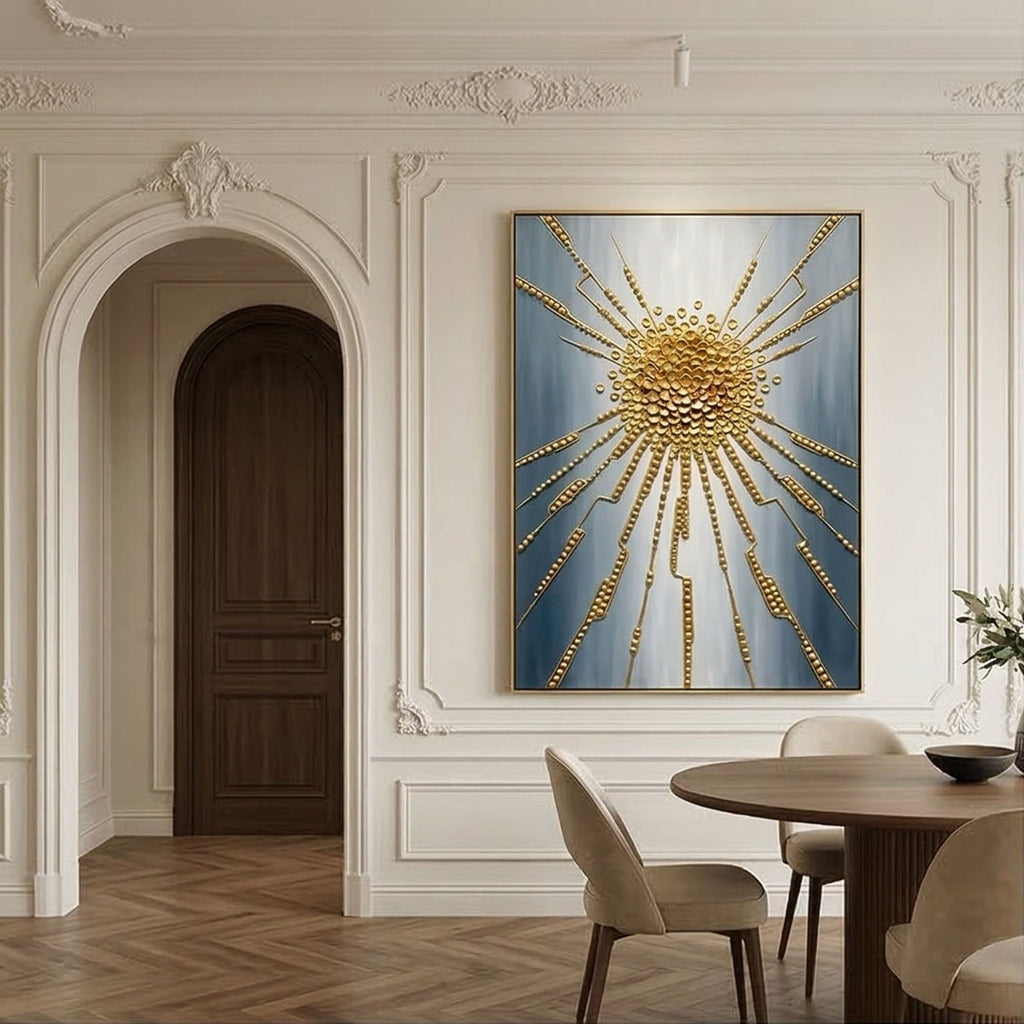 Contemporary Luxe Art | Radiant Golden Burst