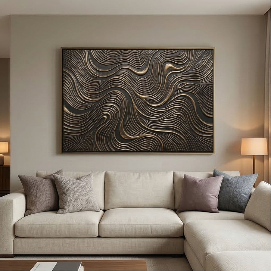 Contemporary Luxe Art | Bronze Current Flow