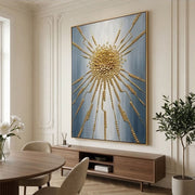 Contemporary Luxe Art | Radiant Golden Burst
