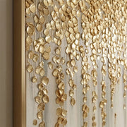 Contemporary Luxe Art | Golden Petal Falls