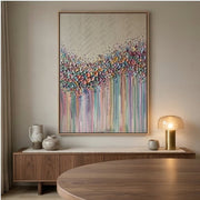 3D-Textured Art | Petal Cascade Glow - D