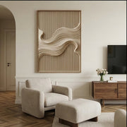 3D-Textured Art | Ivory Drift Line
