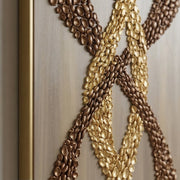 Contemporary Luxe Art | Interwoven Golden Tides