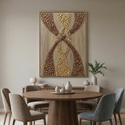 Contemporary Luxe Art | Interwoven Golden Tides