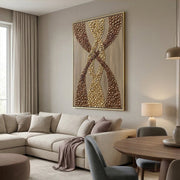 Contemporary Luxe Art | Interwoven Golden Tides