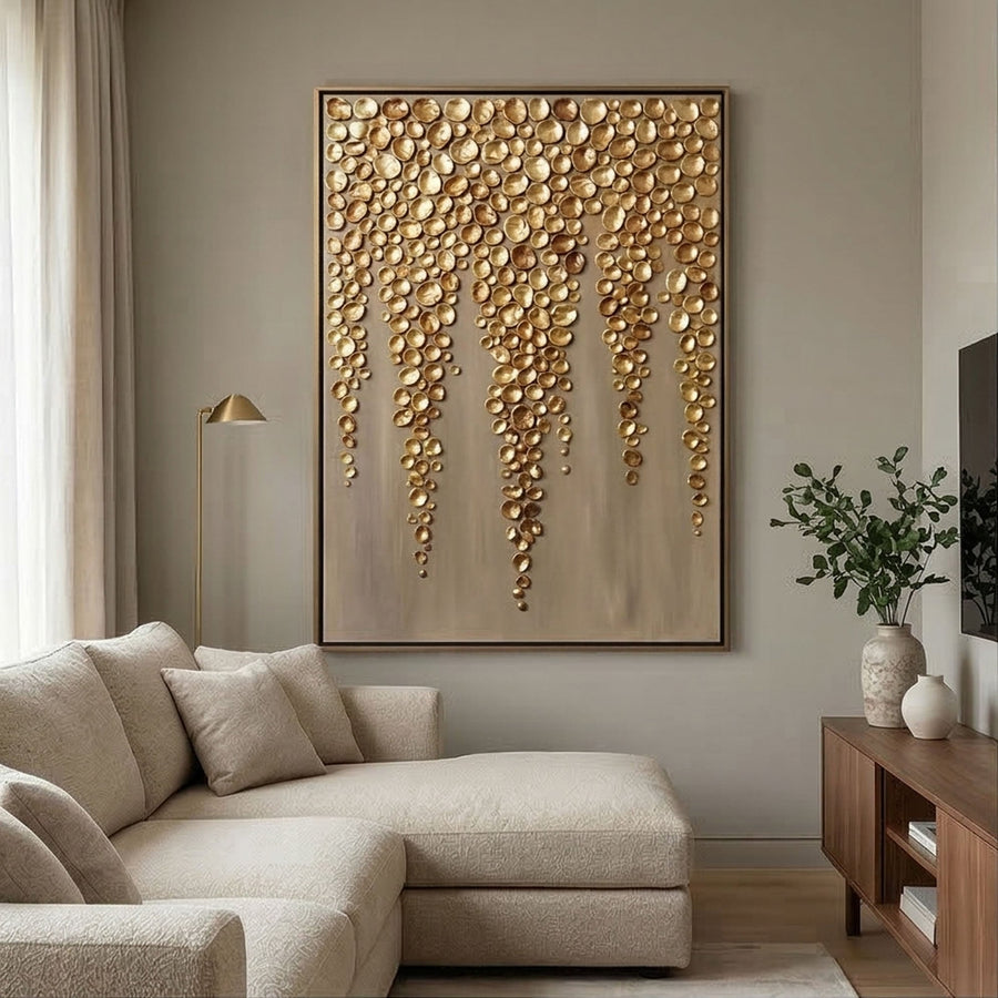 Contemporary Luxe Art | Gilded Drop Canopy
