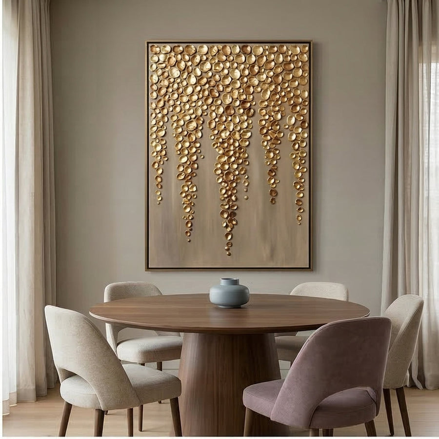 Contemporary Luxe Art | Gilded Drop Canopy