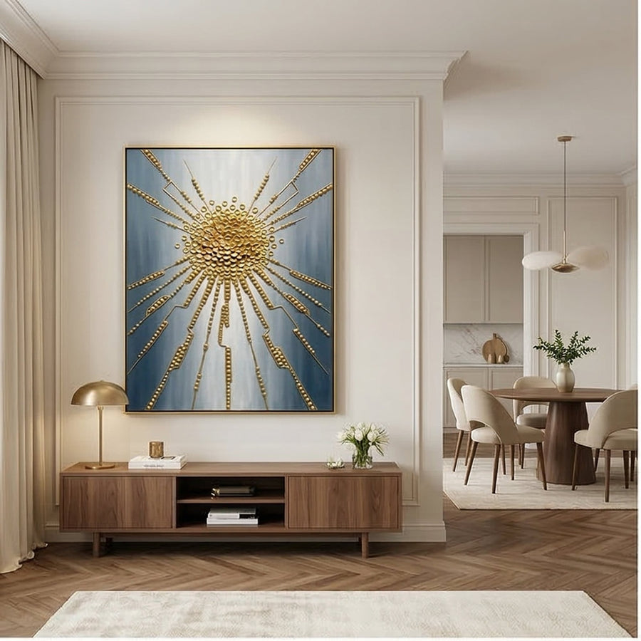 Contemporary Luxe Art | Radiant Golden Burst