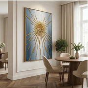 Contemporary Luxe Art | Radiant Golden Burst