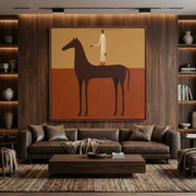 Vintage Americana Art | Crimson Rider