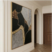 Contemporary Luxe Art | Gilded Stone Divide