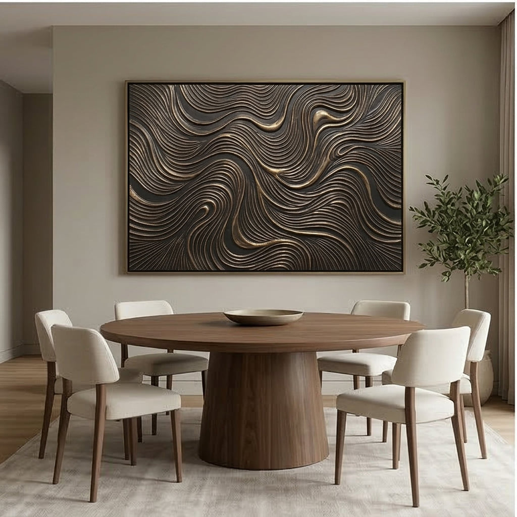 Contemporary Luxe Art | Bronze Current Flow