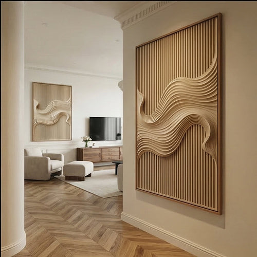 3D-Textured Art | Ivory Drift Line