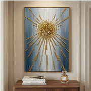 Contemporary Luxe Art | Radiant Golden Burst