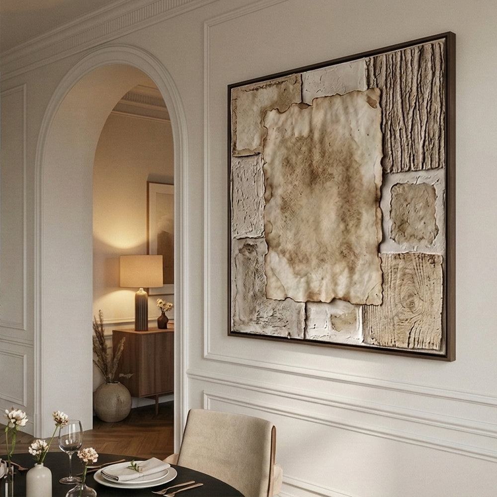 Wabi-Sabi Art | Aged Linen Layers