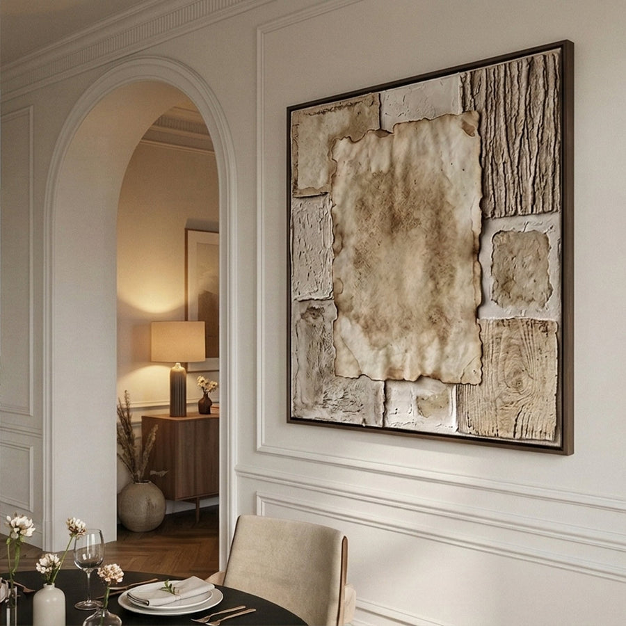 Wabi-Sabi Art | Aged Linen Layers