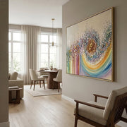 3D-Textured Art | Petal Cascade Glow - A