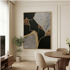Contemporary Luxe Art | Gilded Stone Divide