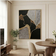 Contemporary Luxe Art | Gilded Stone Divide