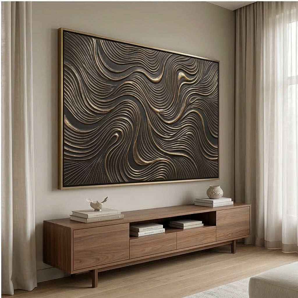 Contemporary Luxe Art | Bronze Current Flow