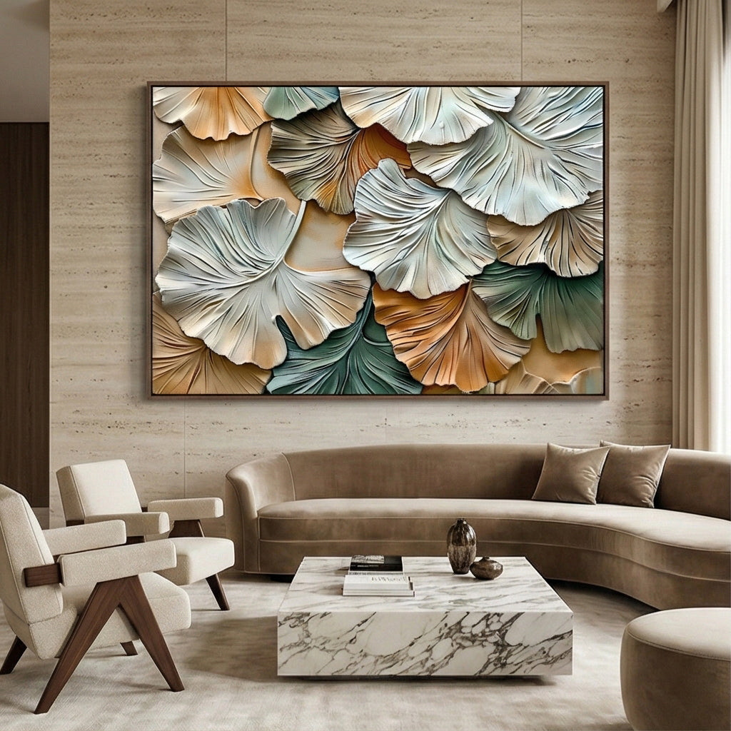 3D textured Art | Silent Leaf Chorus