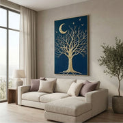 Contemporary Luxe Art | Moonlit Branch Reverie