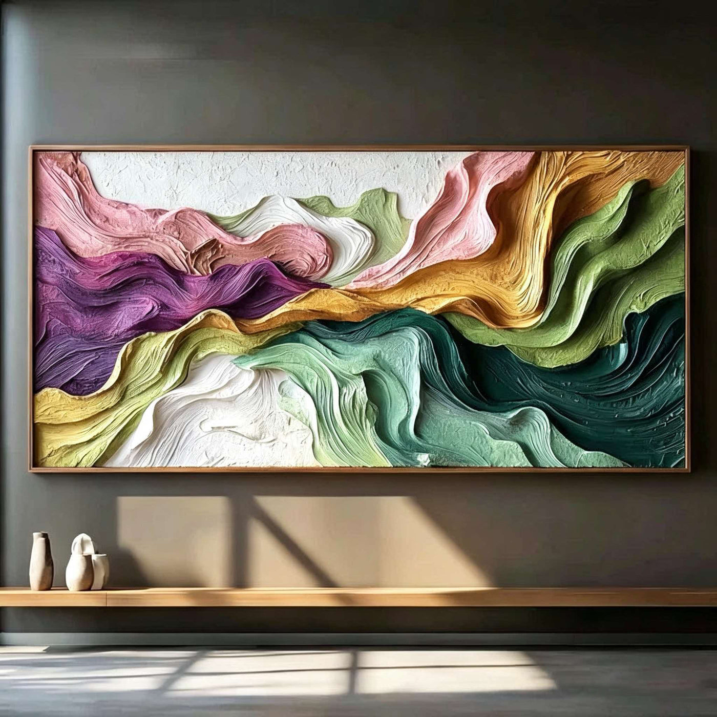 Abstract Art｜Boho Flow Color Abstract Canvas Print