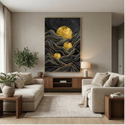 Contemporary Luxe Art | Golden Horizon Echo
