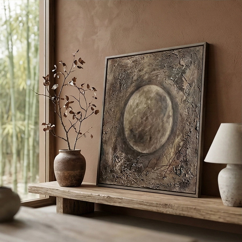 Wabi-Sabi Art | Moonlit Earth Flow