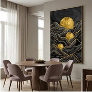Contemporary Luxe Art | Golden Horizon Echo