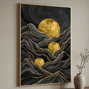 Contemporary Luxe Art | Golden Horizon Echo