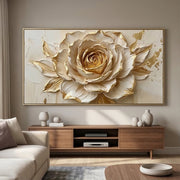Contemporary Luxe Art | Gilded Rose Bloom