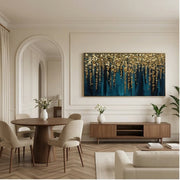 Contemporary Luxe Art | Golden Canopy Falls