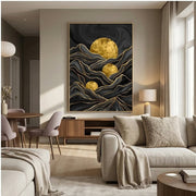 Contemporary Luxe Art | Golden Horizon Echo