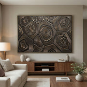 Contemporary Luxe Art | Bronze Strata Echo