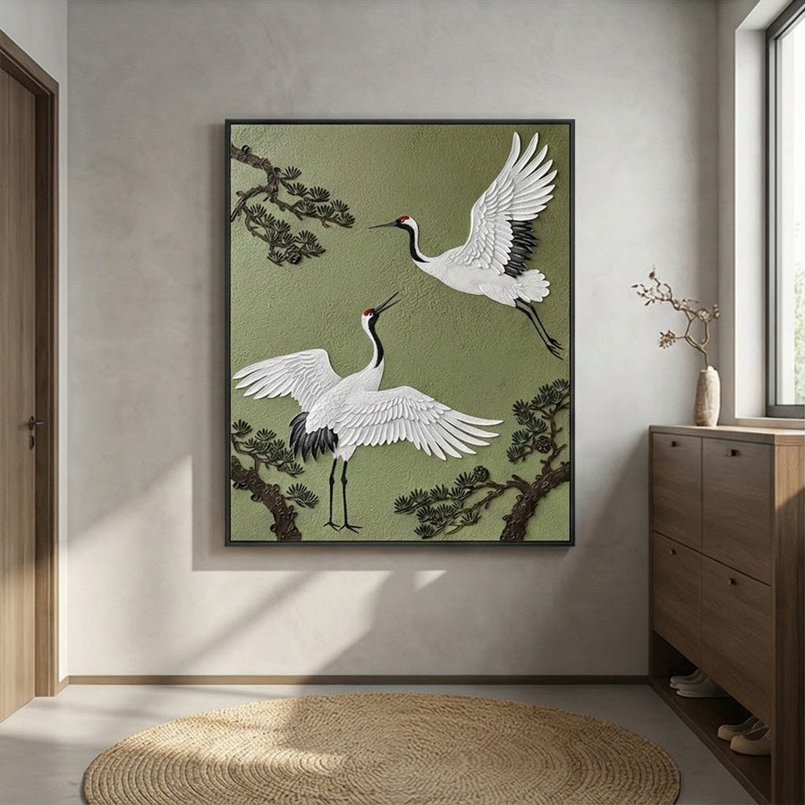 Impressionist Art | Crane & Pine Serenity