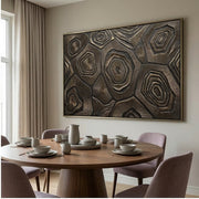 Contemporary Luxe Art | Bronze Strata Echo