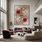 Abstract Art | Crimson Contemplation