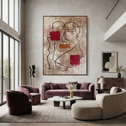 Abstract Art | Crimson Contemplation