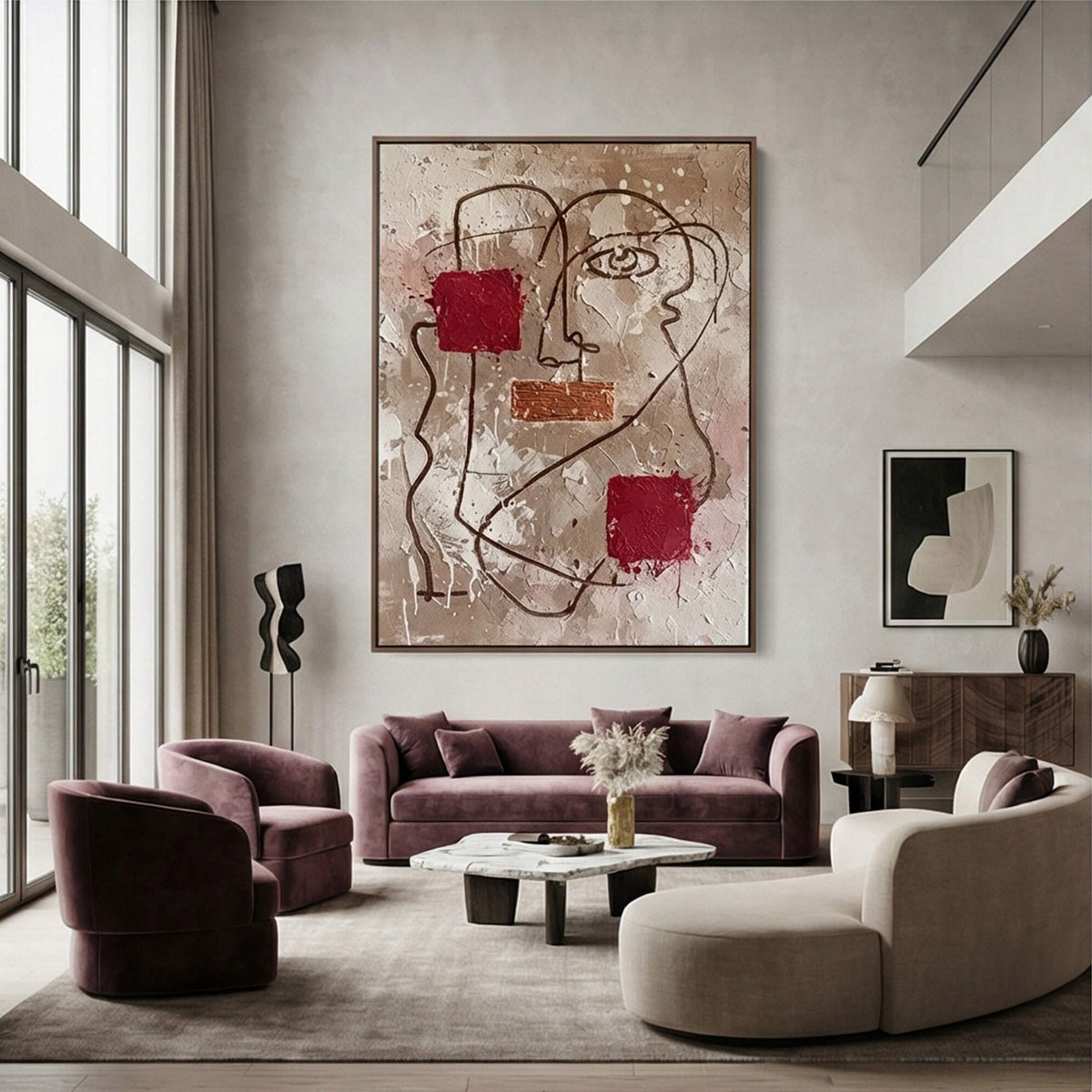 Abstract Art | Crimson Contemplation