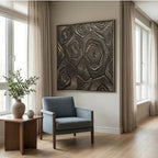 Contemporary Luxe Art | Bronze Strata Echo