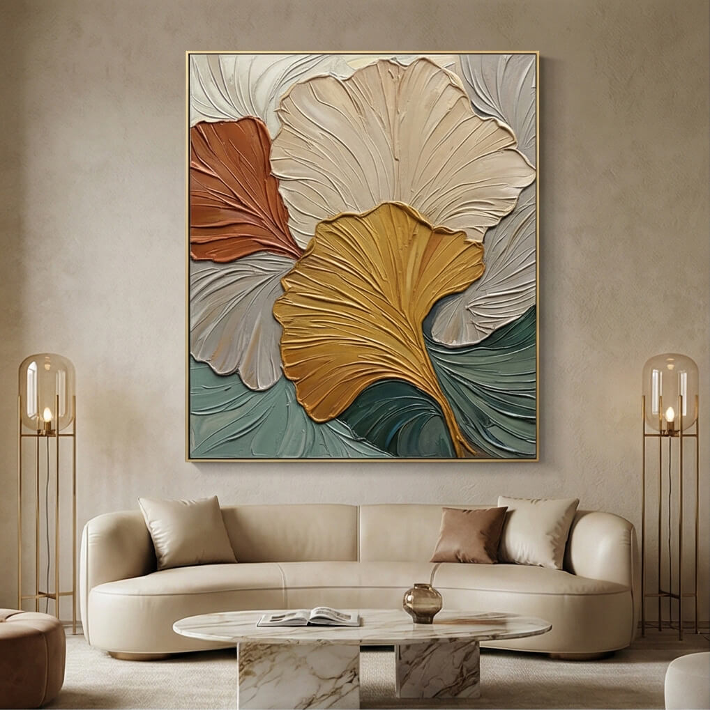 3D textured Art | Timeless Ginkgo Dance