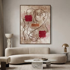 Abstract Art | Crimson Contemplation