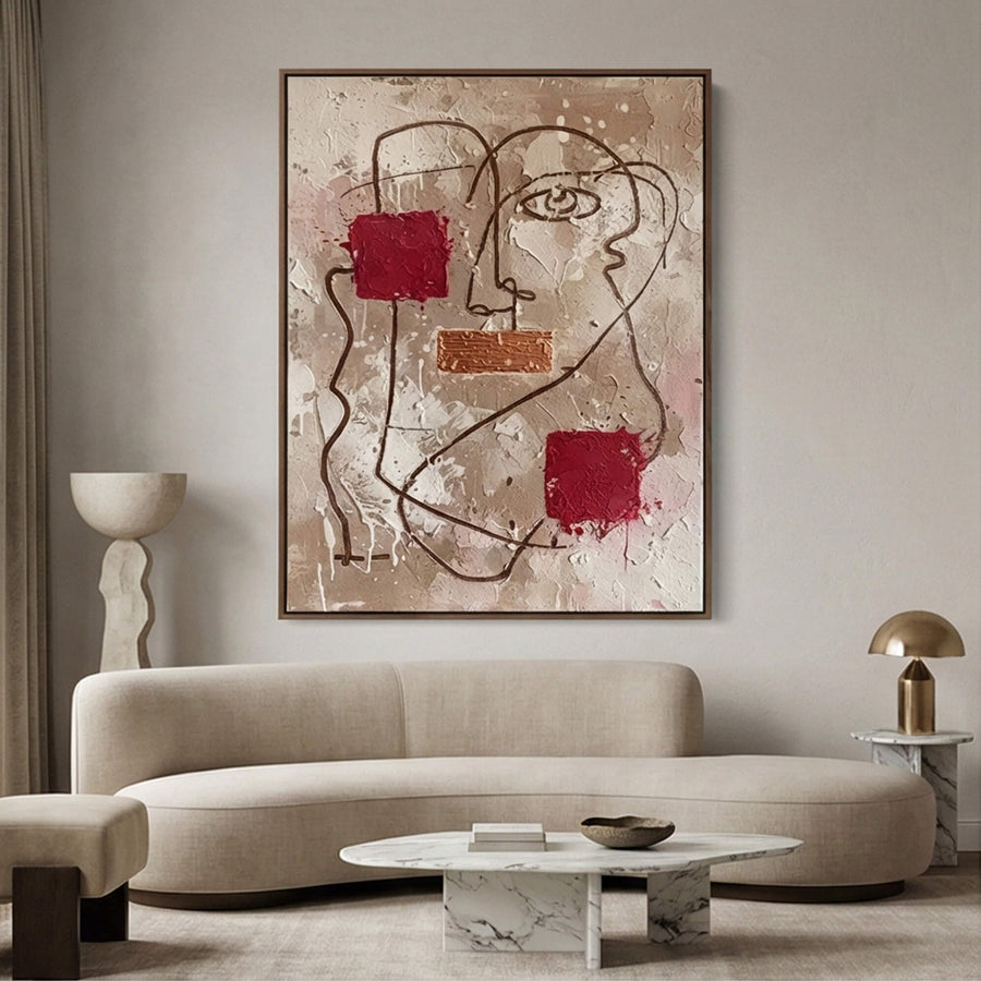 Abstract Art | Crimson Contemplation