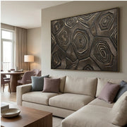 Contemporary Luxe Art | Bronze Strata Echo