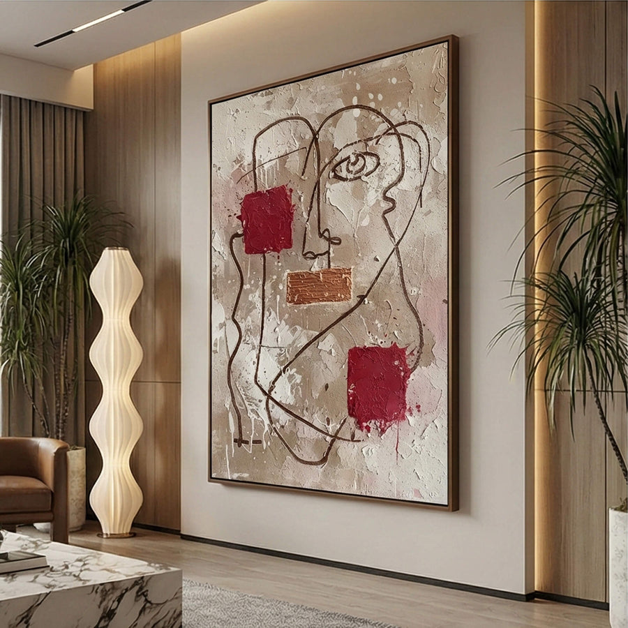 Abstract Art | Crimson Contemplation