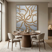 Contemporary Luxe Art | Gilded Vine Lace